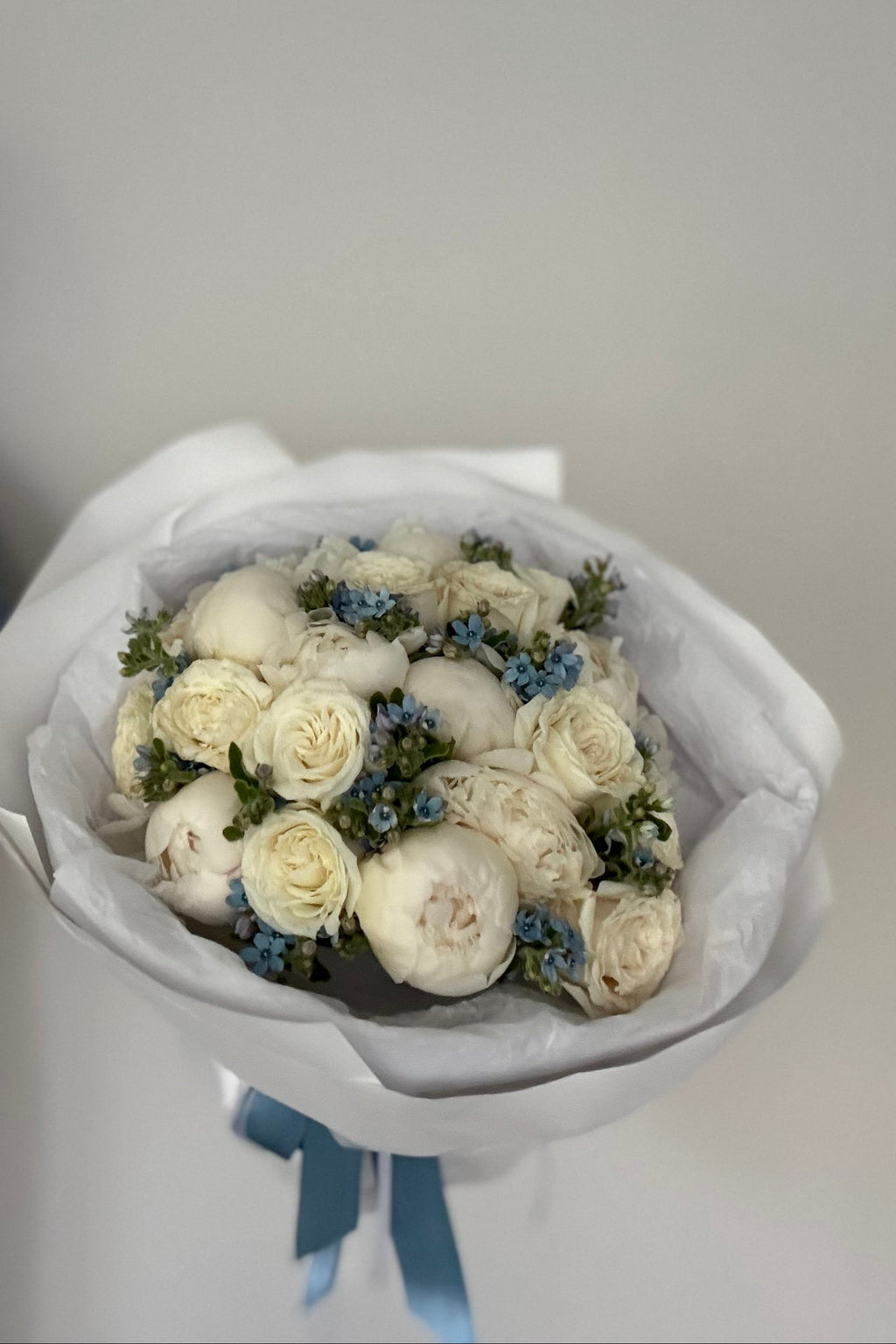 Blue Whisper Peony Bouquet