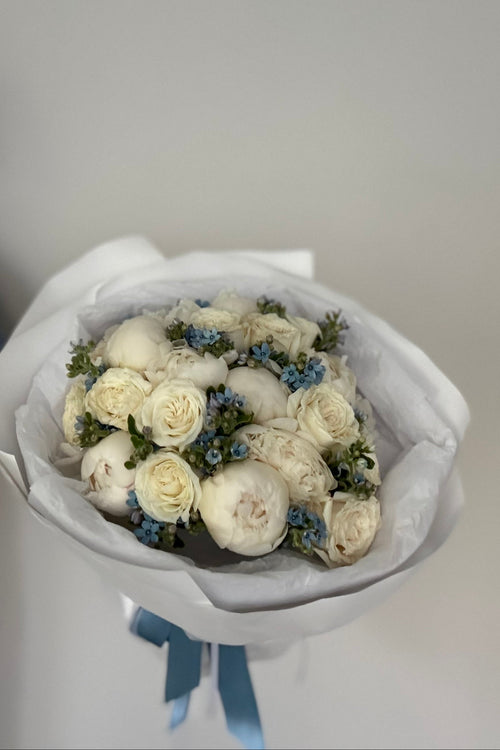 Blue Whisper Peony Bouquet